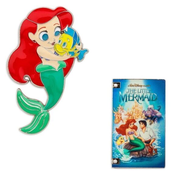 NEW Ariel VHS Pins & Plush SET The Little Mermaid RARE Ships Worldwide DISNEY - Picture 8 of 8